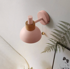 Modern Wooden Sconce Wall Light with Pull Chain Accent