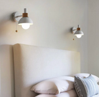 Modern Wooden Sconce Wall Light with Pull Chain Accent