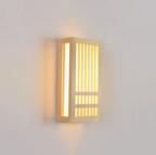 Minimalist LED Wall Sconce in Wood – Japandi Style Decor