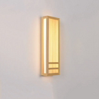 Minimalist LED Wall Sconce in Wood – Japandi Style Decor