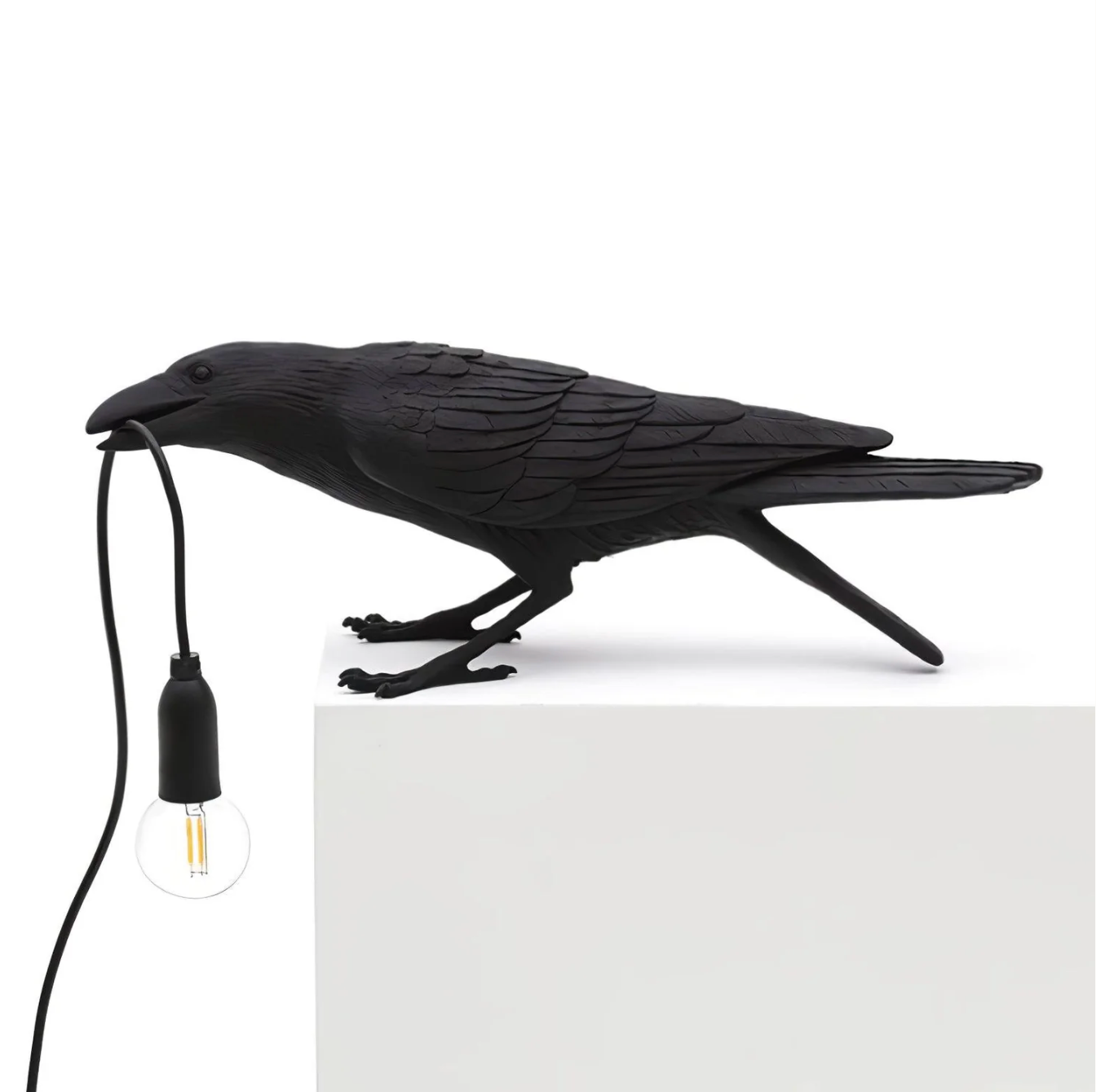 Modern Desk Lamp with Bird Design – Decorative Raven Light