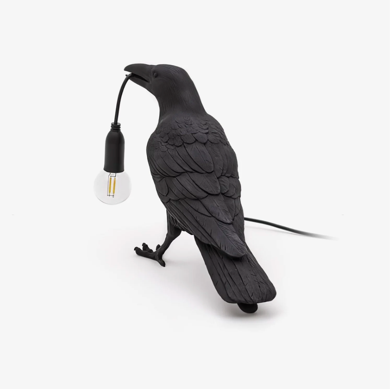 Modern Desk Lamp with Bird Design – Decorative Raven Light