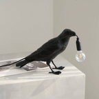 Modern Desk Lamp with Bird Design – Decorative Raven Light