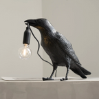 Modern Desk Lamp with Bird Design – Decorative Raven Light