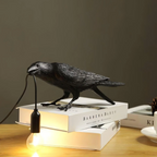 Modern Desk Lamp with Bird Design – Decorative Raven Light