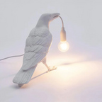 Modern Desk Lamp with Bird Design – Decorative Raven Light