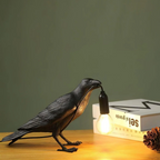 Modern Desk Lamp with Bird Design – Decorative Raven Light