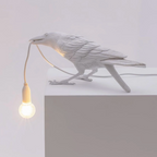 Modern Desk Lamp with Bird Design – Decorative Raven Light