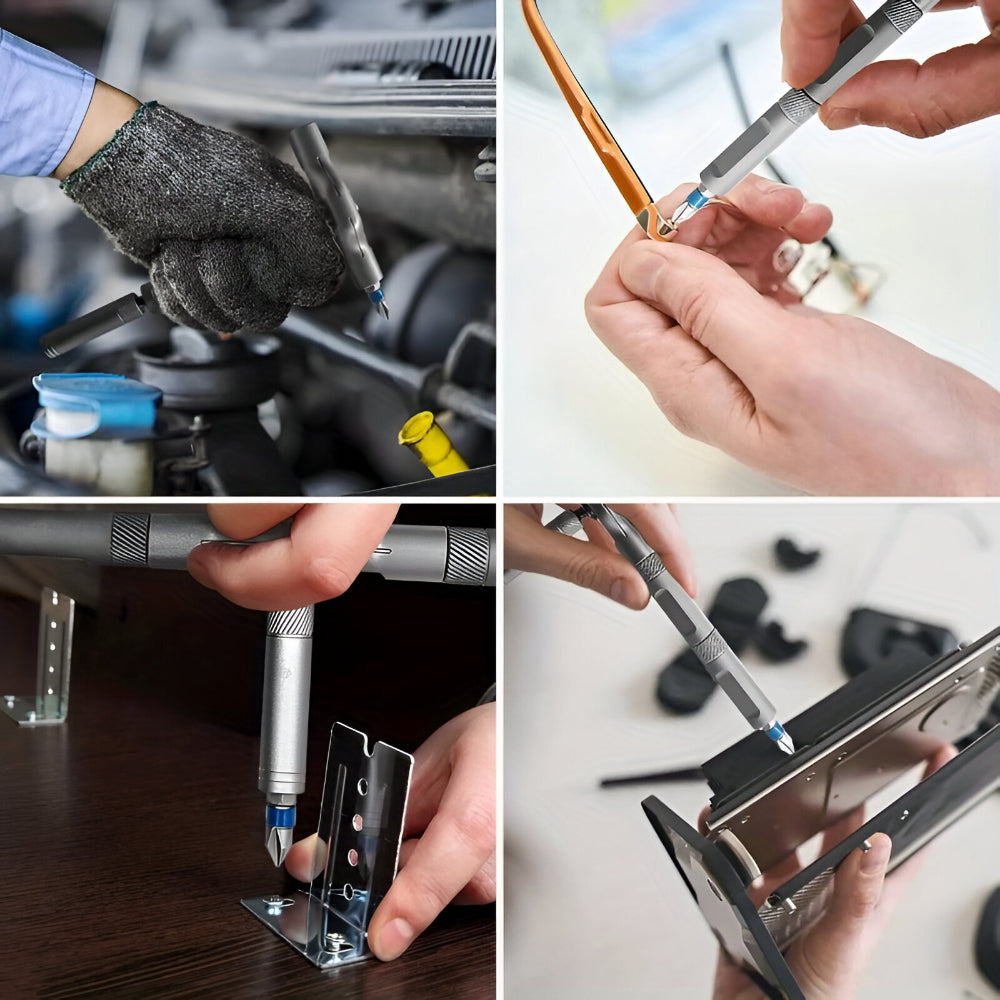 Precision Tool Kit with Magnetic Ratchet Screwdrivers