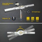Precision Tool Kit with Magnetic Ratchet Screwdrivers