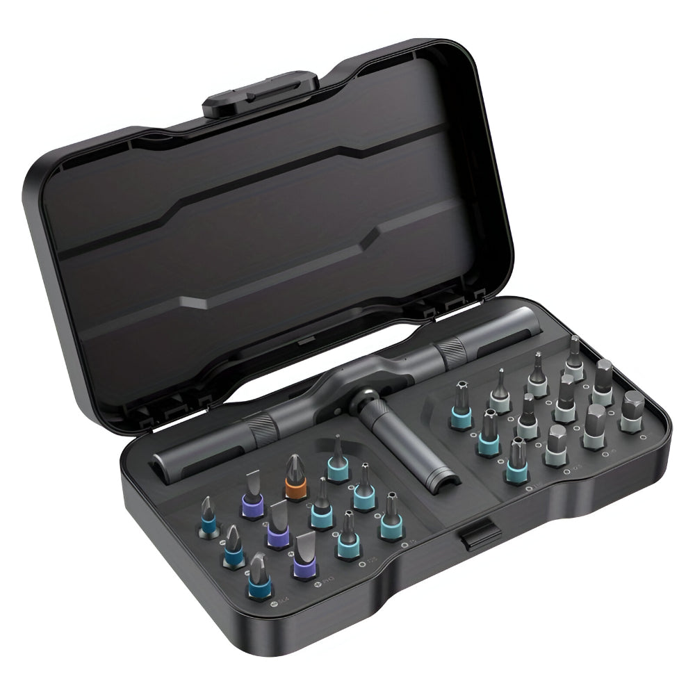 Precision Tool Kit with Magnetic Ratchet Screwdrivers