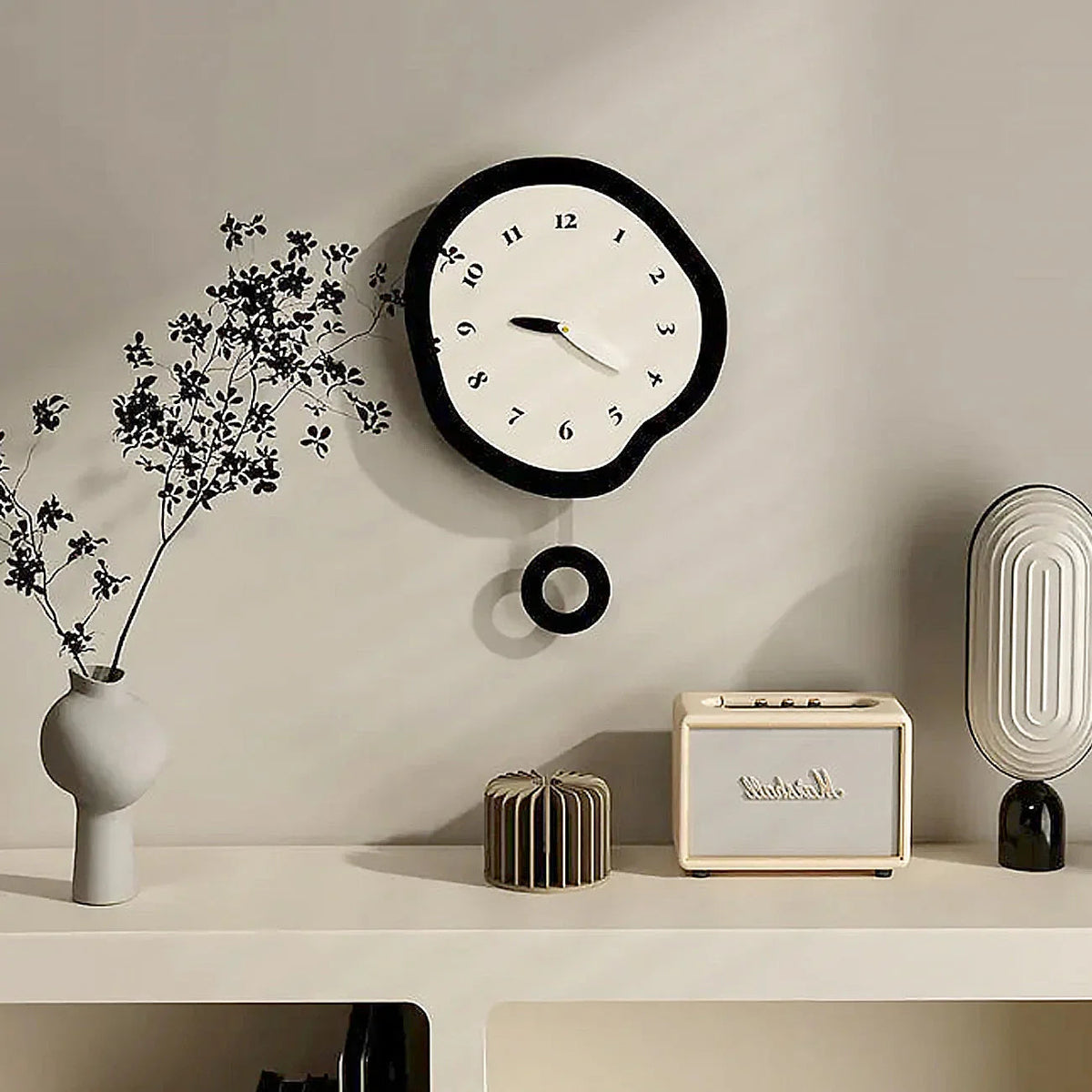 Timeless Elegance: Abstract Melting Wall Clock