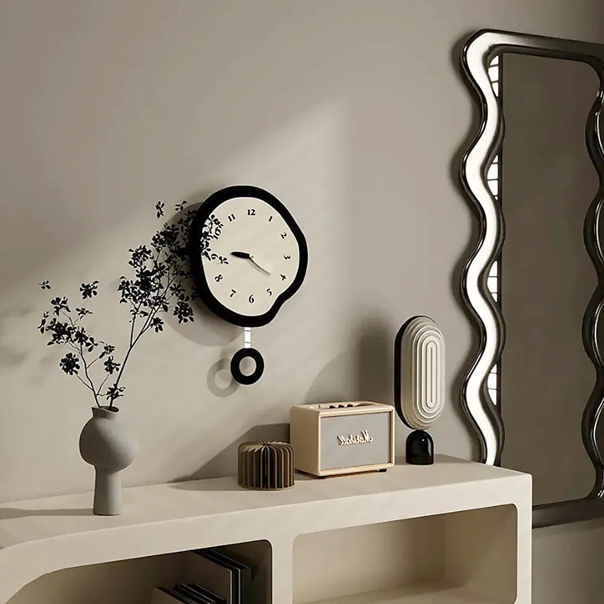 Timeless Elegance: Abstract Melting Wall Clock