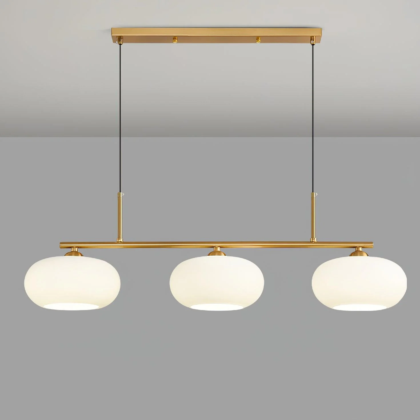 Contemporary 3-Bulb Bauhaus Style Island Hanging Light