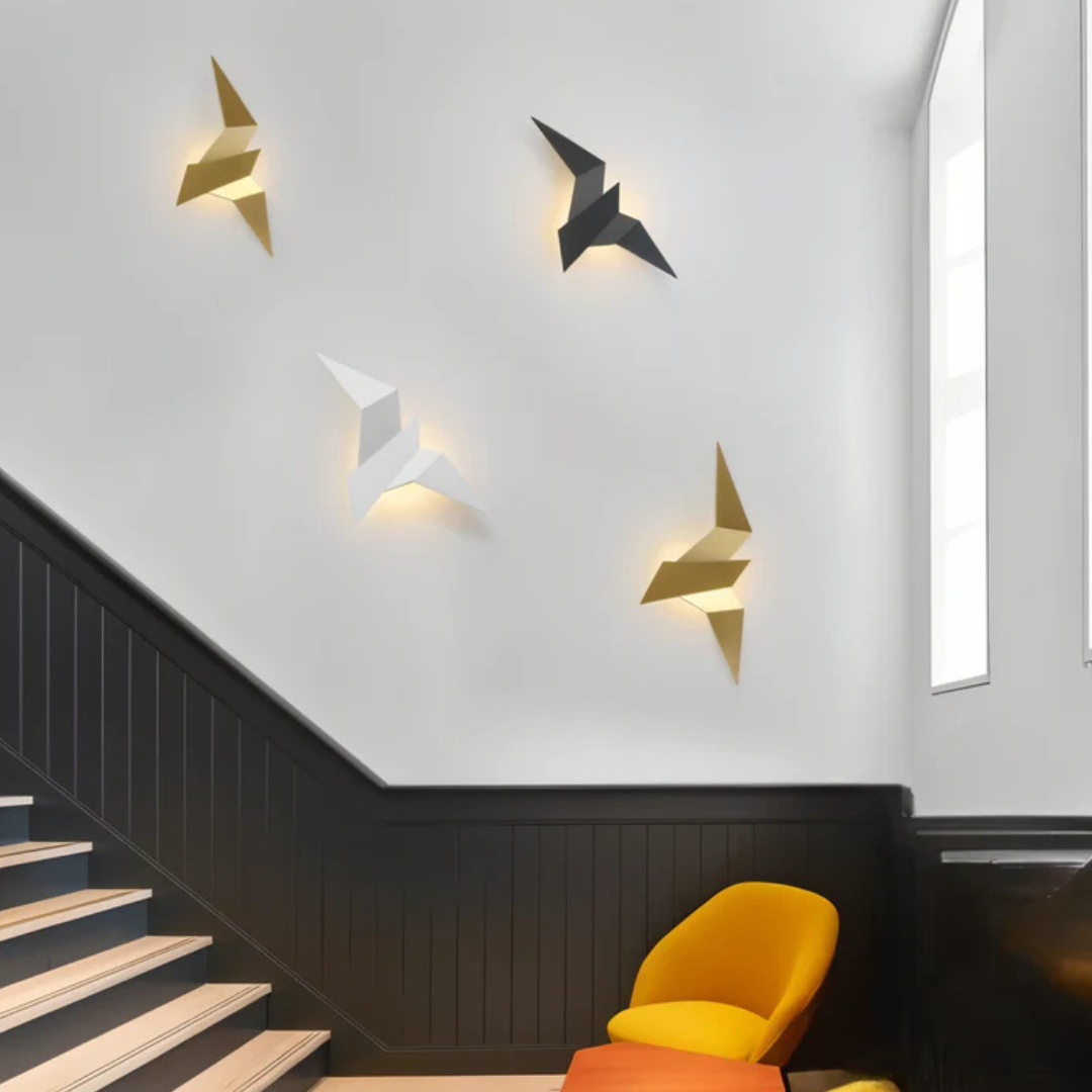 Elegant Wall Lamp with LED – Inspired by Japanese Origami Style