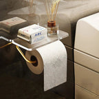 Chic Wall-Mounted Toilet Paper Organizer with Shelf
