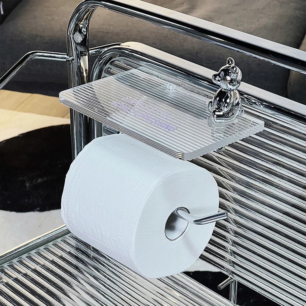 Chic Wall-Mounted Toilet Paper Organizer with Shelf