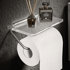 Chic Wall-Mounted Toilet Paper Organizer with Shelf