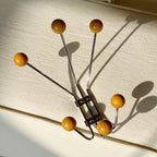 Chic Wall-Mounted Coat Organizer with Wooden Accents