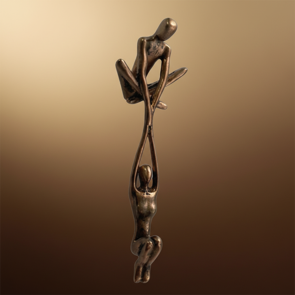 Decorative Resin Sculpture of Romantic Couple for Wall Art