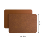 Heat Resistant and Waterproof Double-Sided Faux Leather Placemats