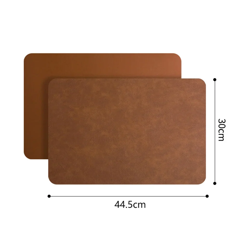 Heat Resistant and Waterproof Double-Sided Faux Leather Placemats