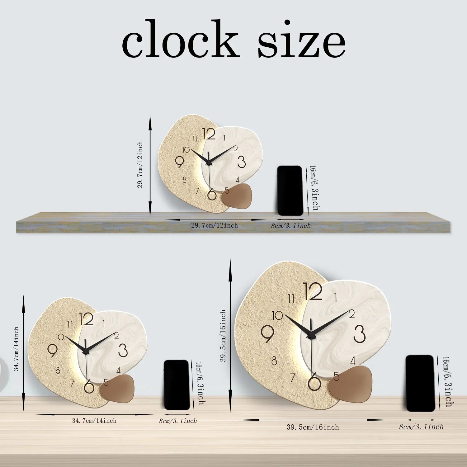 Contemporary Minimalist Wall Clock – Silent Quartz Movement