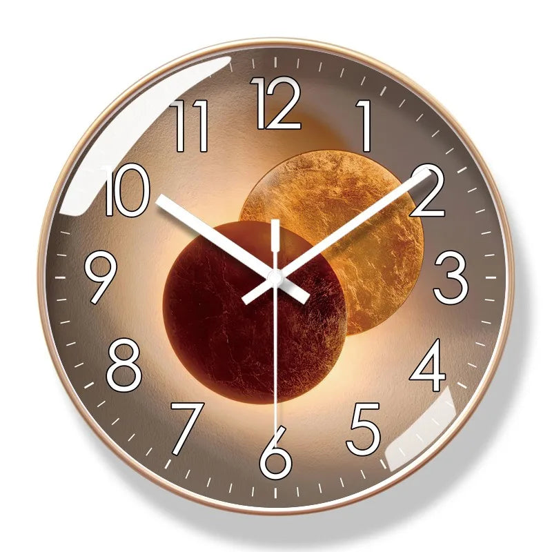 Contemporary Round Wall Clock – Stylish Home Decor Timepiece