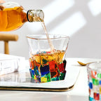 Elegant Prism Drinking Glasses with Unique Rotating Design