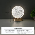 3D Crystal LED Night Light - Rechargeable Touch Dimmer Lamp
