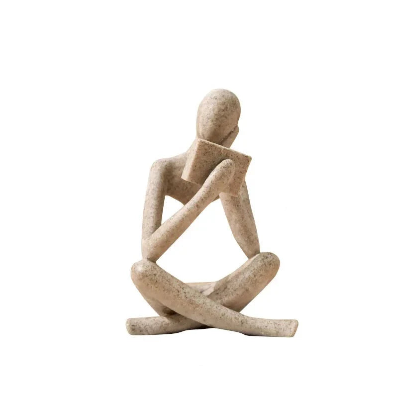 Elegant Literary Sculpture for Thoughtful Spaces