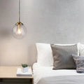 Nordic Style Glass Globe Hanging Light Fixture | Amber, Smoke Grey, Clear