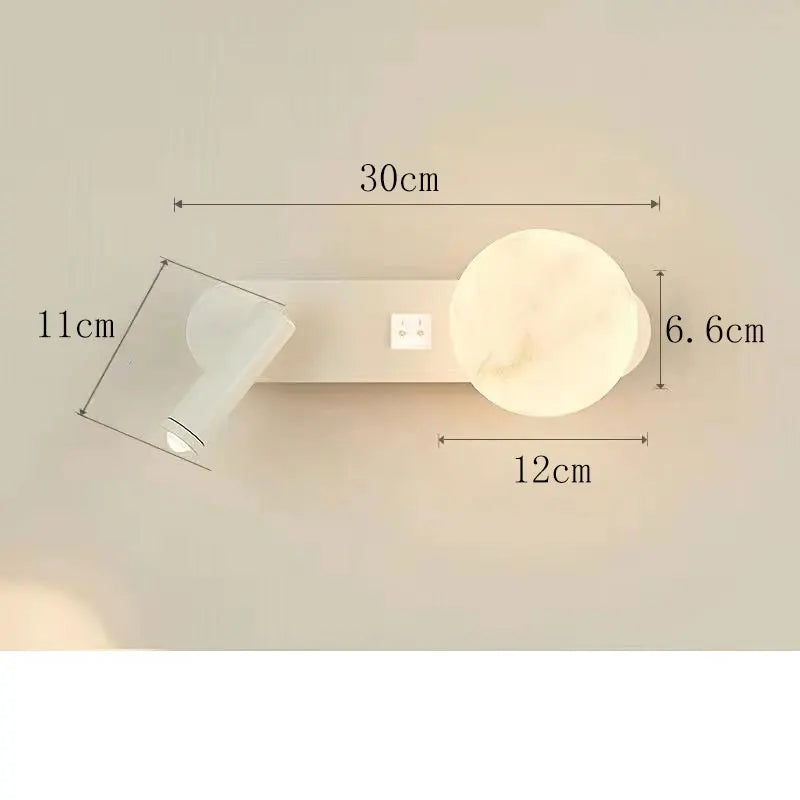 Modern Nordic Bedside Dual Wall Light - LunarBeam Style