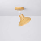 Natural Wood Cone Ceiling Light Fixture