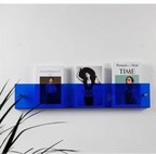 Sleek Acrylic Floating Wall Shelves - 2 Pack Stylish Storage Solution