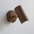 Retro LED Spotlight Wall Lamp in Walnut Finish