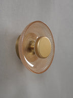 Textured LED Disc Light – Contemporary Colored Glass Wall Fixture