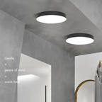 Metal Framed Round Ceiling Light with LED Illumination