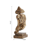 Elysian Abstract Face Art Piece, Elegant Bronze Decor Accent