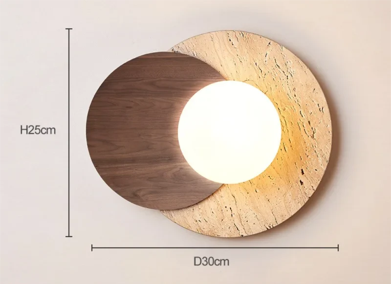 Modern Wall Lamp with Natural Stone Texture - Wabi-Sabi Style