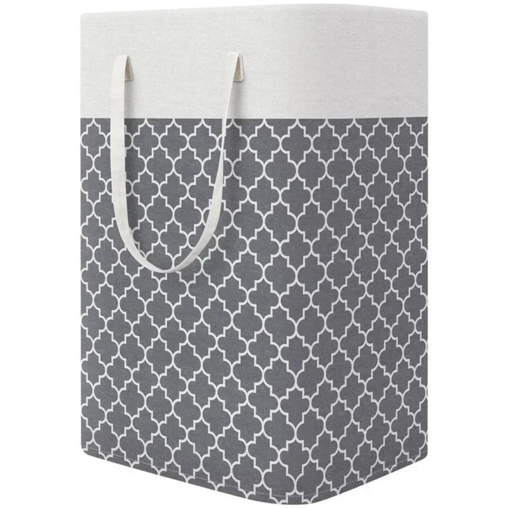 75L Waterproof Laundry Basket - Foldable Fabric Hamper with Handles