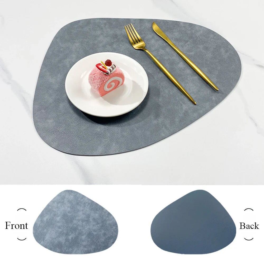 Double-Sided Faux Leather Table Mats – Non-Slip and Heat Resistant