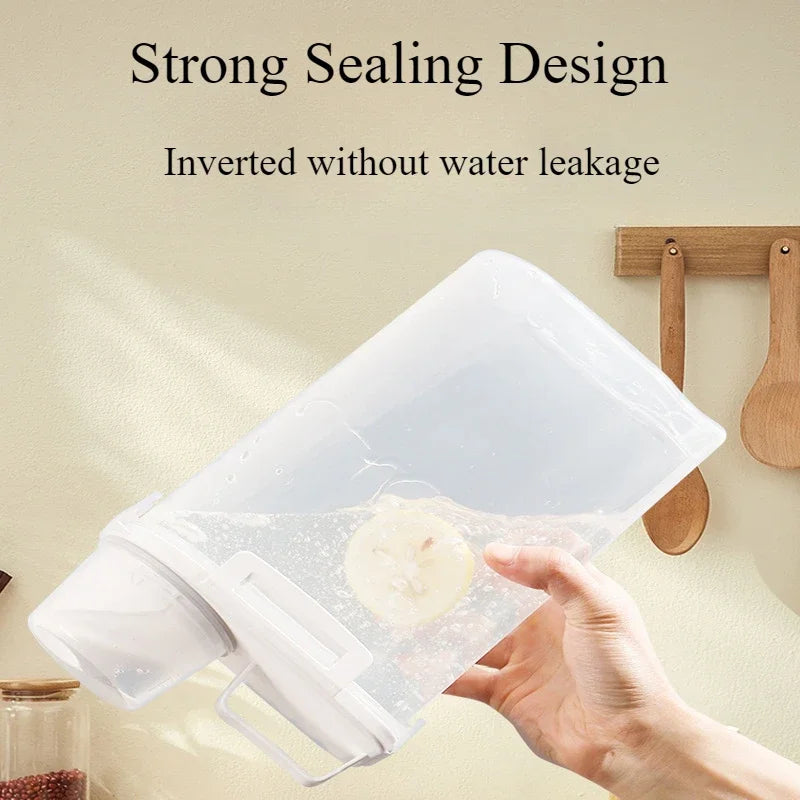 2.5L Airtight Storage Bin for Rice, Cereal, and Flour with Measuring Scoop