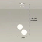 Nordic Style Pendant Light with Glass Globe – Modern Design