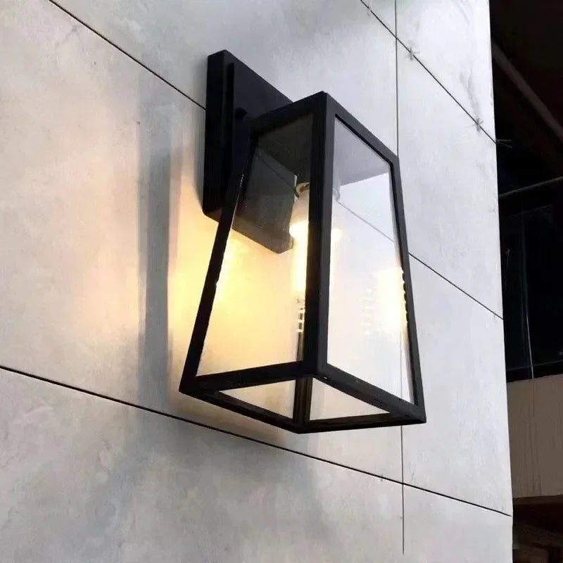 Modern European Lantern Light for Outdoor Wall Installation