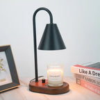 Table Lamp with Metal Shade and Dimmable Candle Wax Warmer