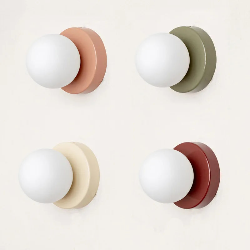 Modern Colored Glass Sconce - Macaron LED Wall Light