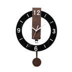 Contemporary Wall Clock with Pendulum | Acrylic and Wood Minimalist Style