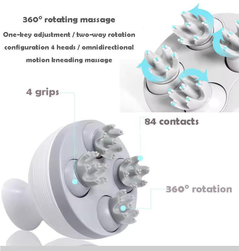 Serenity Scalp Reviver: Waterproof Cordless Head Massager