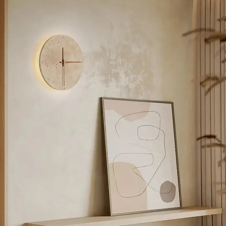 SereneStone Minimalist Natural Clock - Chic Home Accent